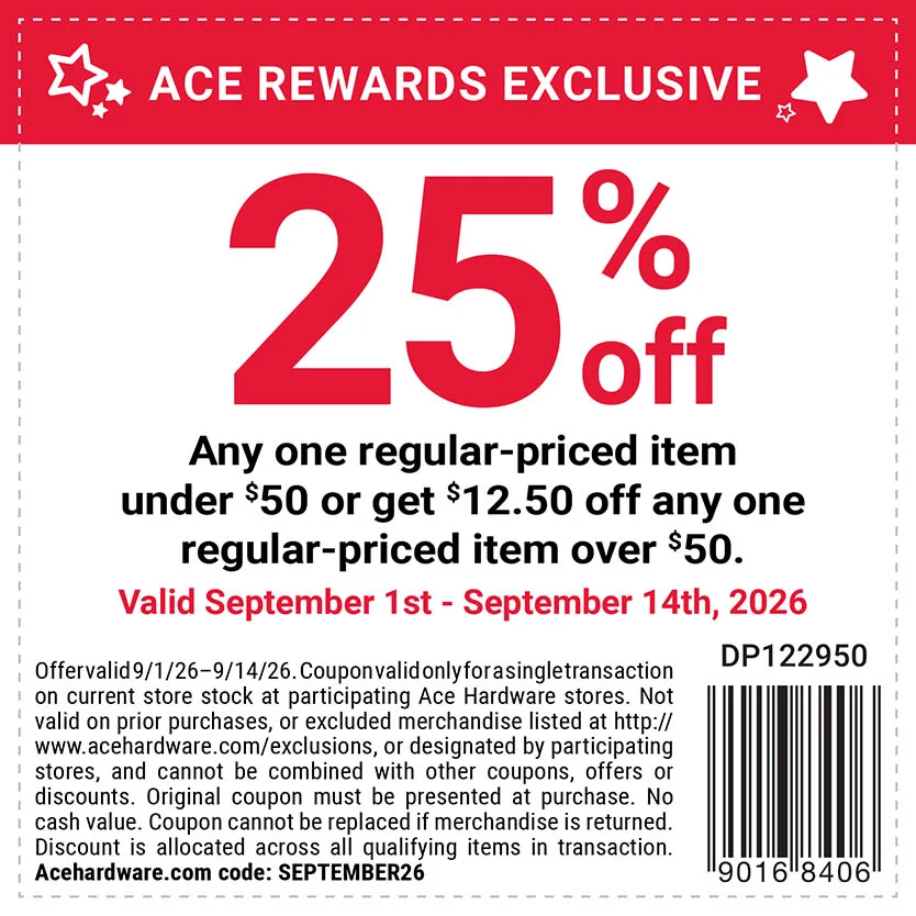 Ace Labor Day Coupon